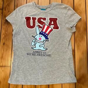 Vintage Y2K Happy Bunny Baby Tee